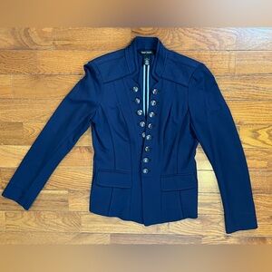 White House Black Market Navy Corset Blazer Women’s 4 Great Preowned Condition